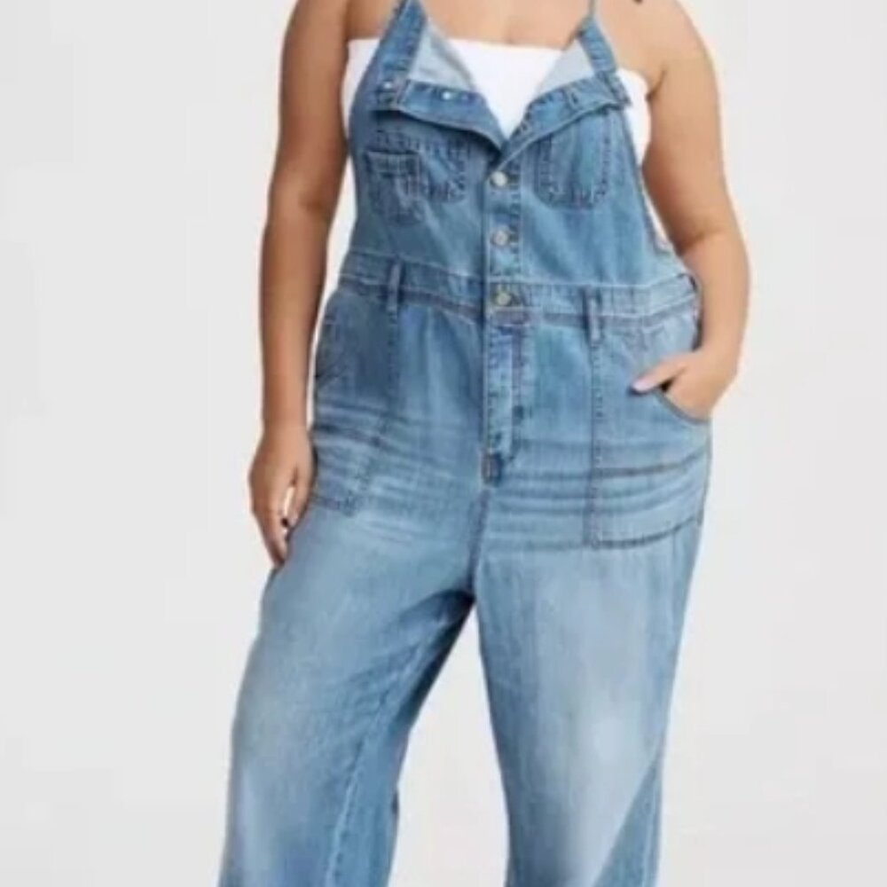 Torrid Button Front Overalls 18 - Picture 2 of 10